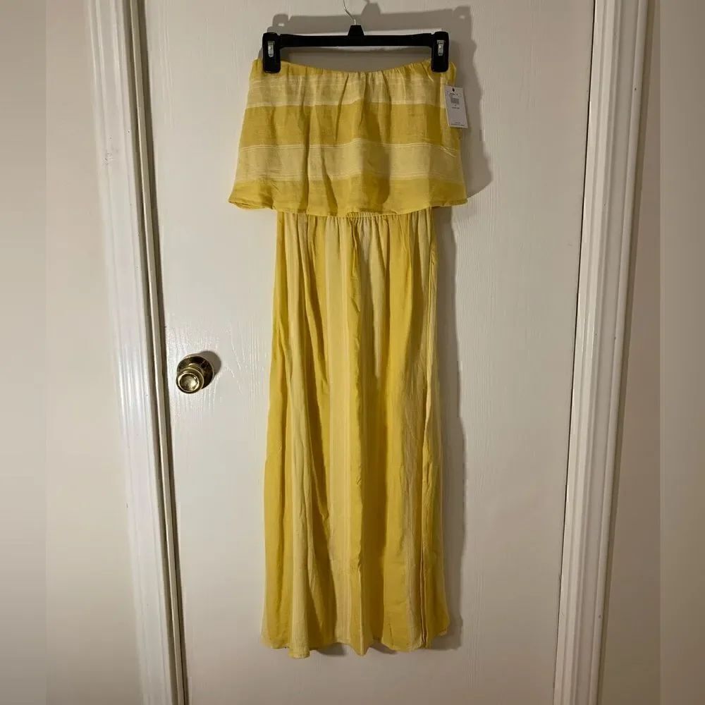 O’Neil NWT yellow Koia strapless dress Size XS
